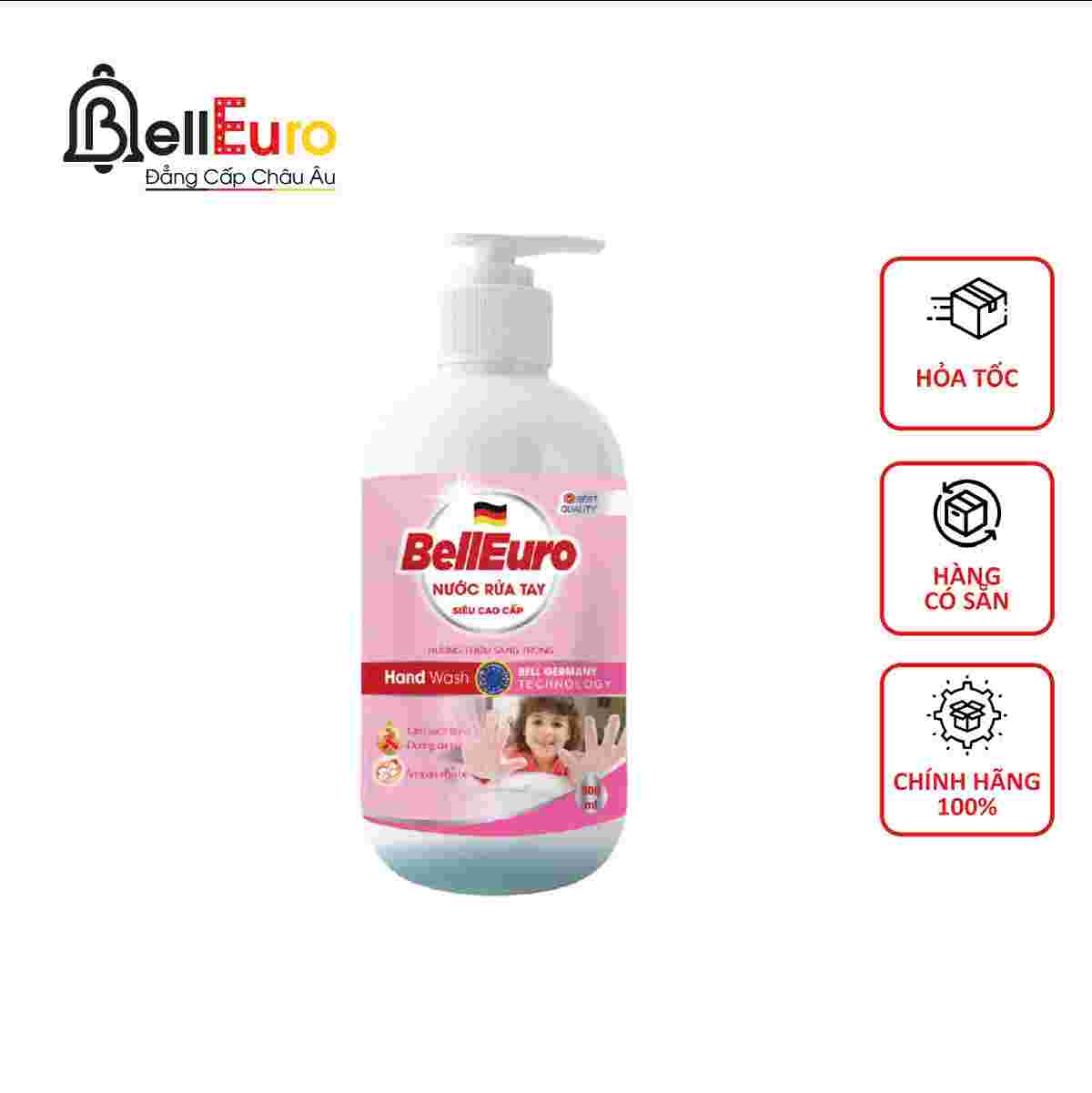 Nước Rửa Tay Công Nghệ Sinh Học Bell Euro Hương Trái Cây 500ML
